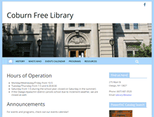 Tablet Screenshot of coburnfreelibrary.org